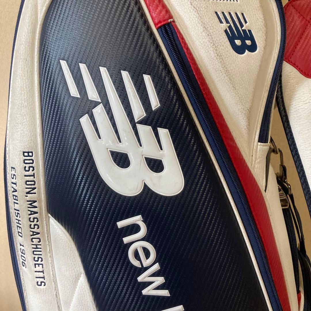new balance キャディバッグ ホワイトネイビー　レッド　ニューバランス
