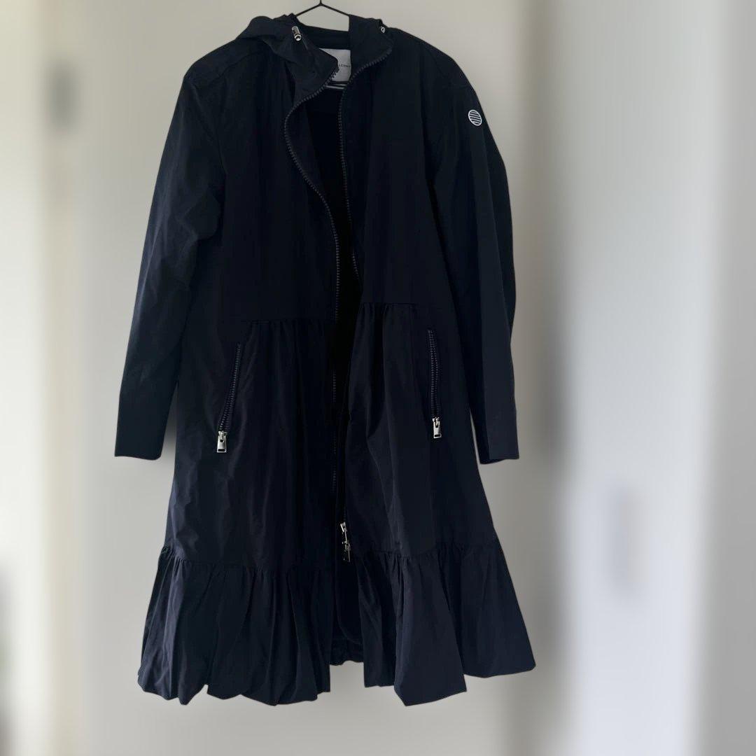 【美品】ボーダーズアットバルコニー ティアードコート　ブルゾン 38 ネイビー