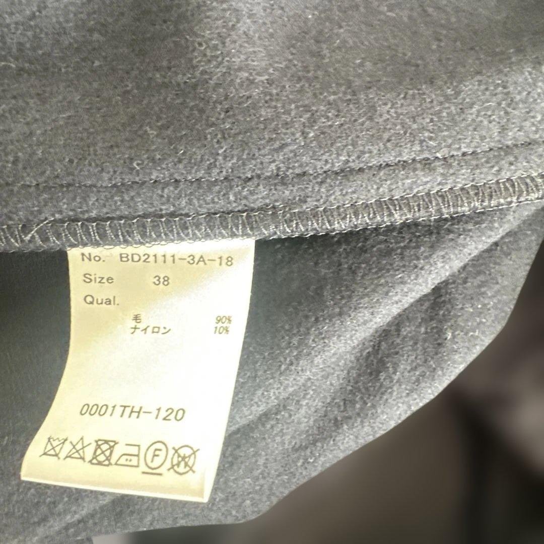 【美品】ボーダーズアットバルコニー ティアードコート　ブルゾン 38 ネイビー