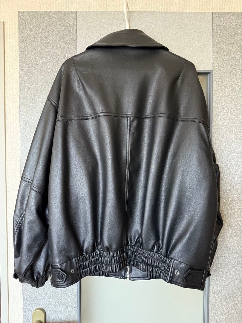 美品　SLY FAUX LEATHER ZIP UP ブルゾン　レザージャケット