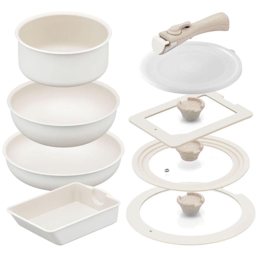 アイリスオーヤマ取っ手が取れるフライパン9点セット