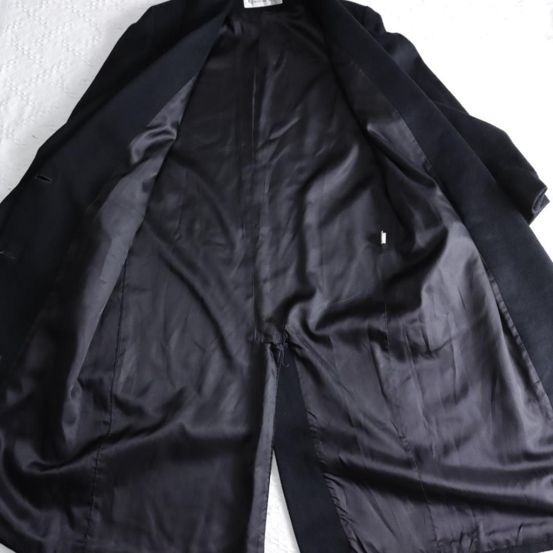 ロロピアーナ生地　クリスチャンディオール　マキシ丈　ダブルボタンチェスターコート