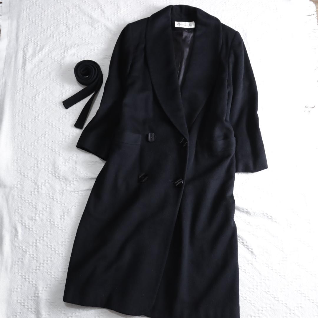 ロロピアーナ生地　クリスチャンディオール　マキシ丈　ダブルボタンチェスターコート