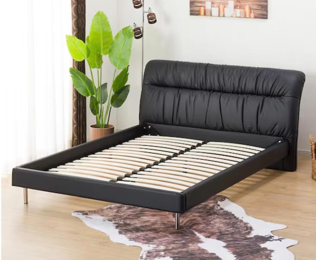 NITORI ニトリ クイーンベッドフレーム(サラス/BK)、内幅170cm