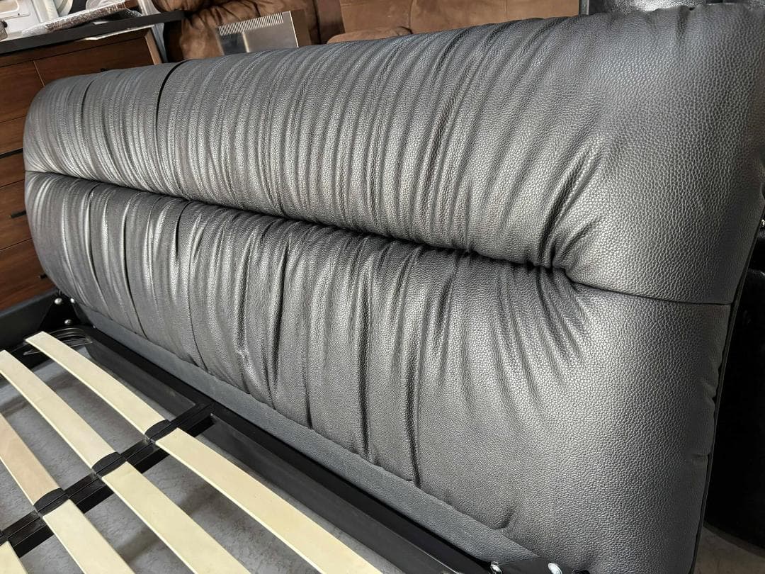 NITORI ニトリ クイーンベッドフレーム(サラス/BK)、内幅170cm