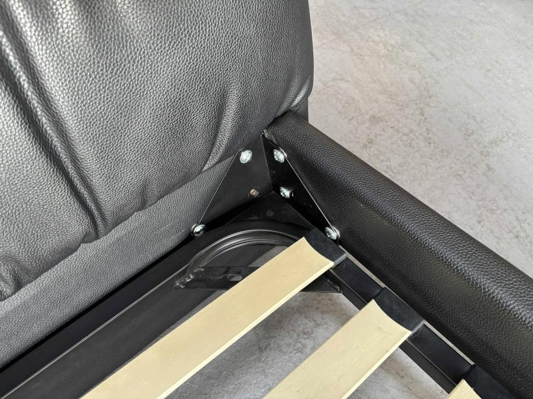 NITORI ニトリ クイーンベッドフレーム(サラス/BK)、内幅170cm