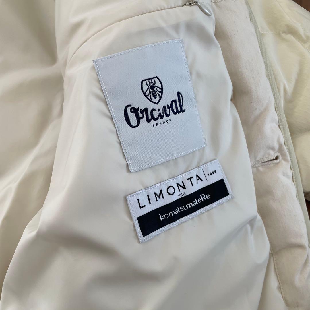 D*ん様 オーシバル リモンタナイロン ノーカラーダウンジャケット