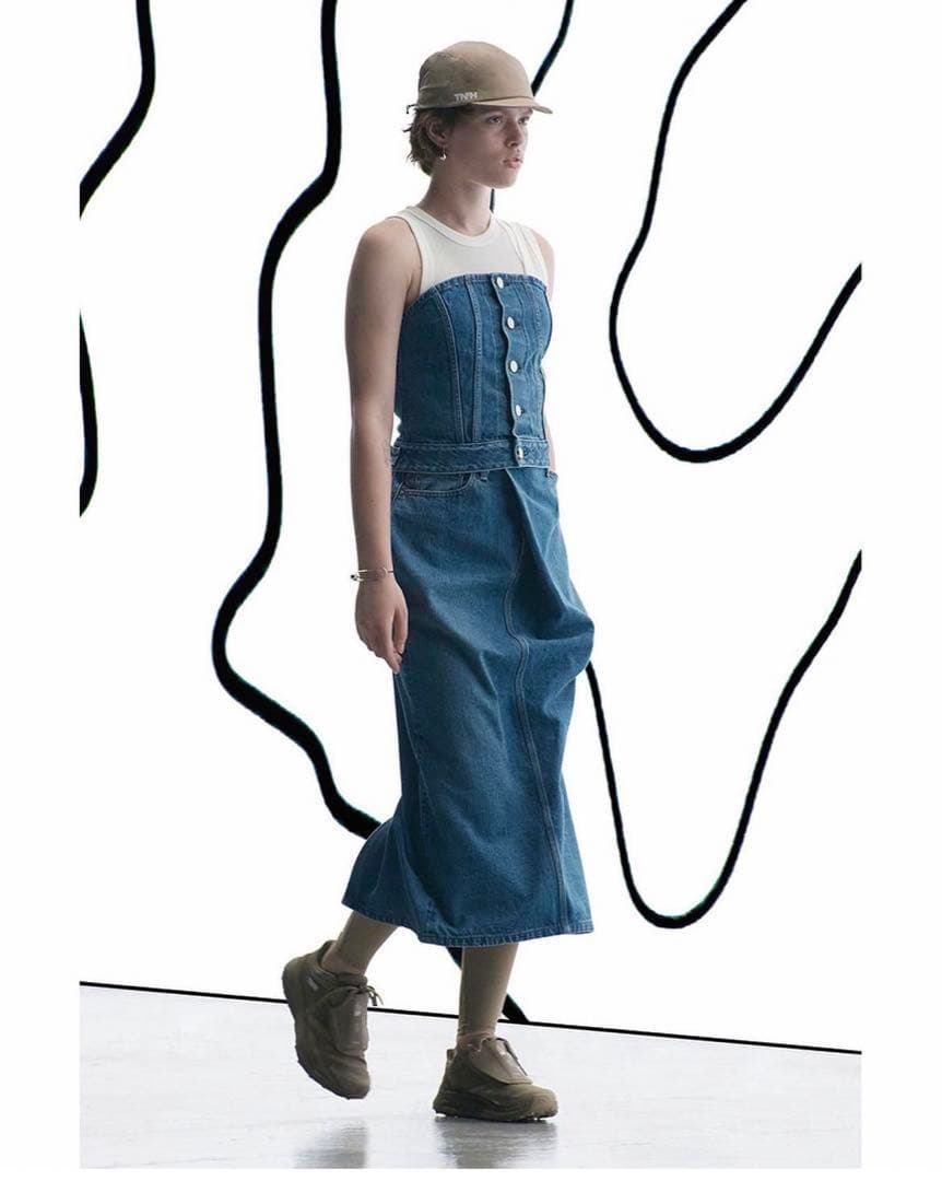 HYKE ハイク DENIM STRAPLESS TOP デニム ビスチェ