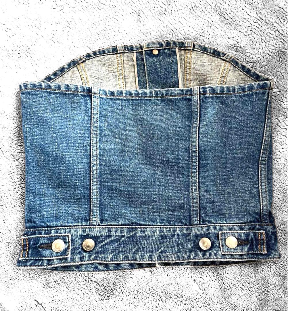 HYKE ハイク DENIM STRAPLESS TOP デニム ビスチェ