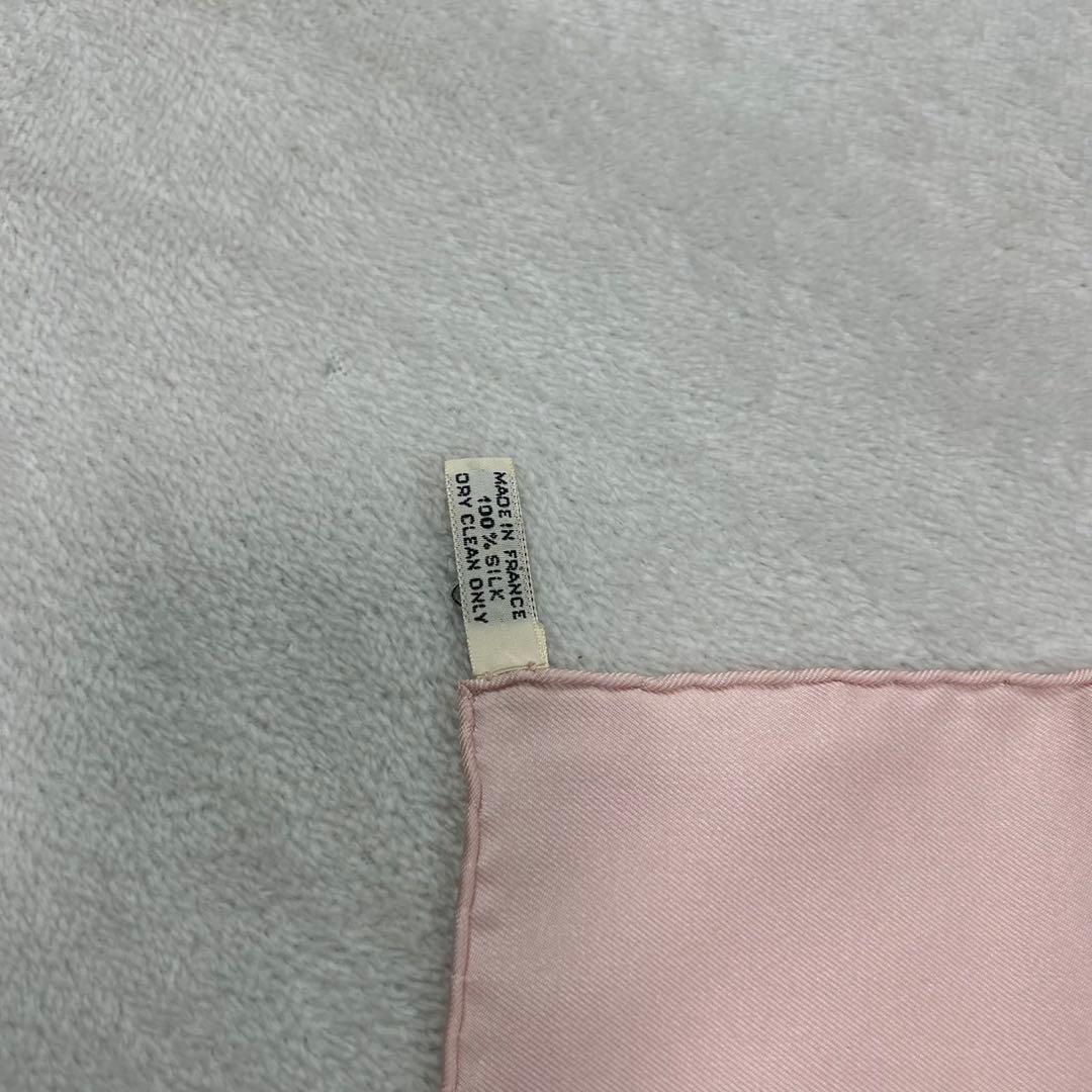 J685 美品 エルメス シルク100% スカーフ ピンク レディース