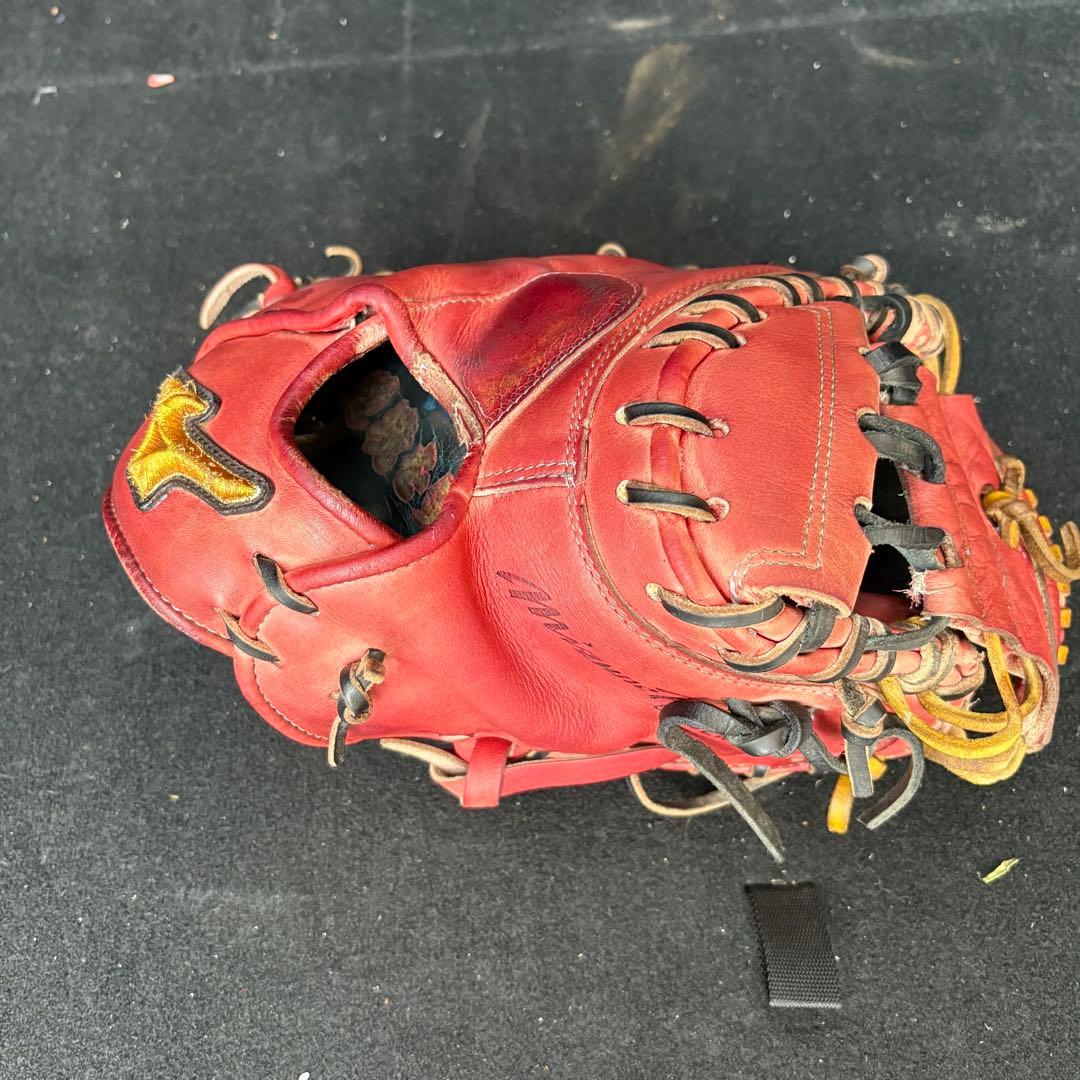 【送料無料】硬式グローブ　ミズノ　キャッチャーミット　レッド　軟式グローブ　赤