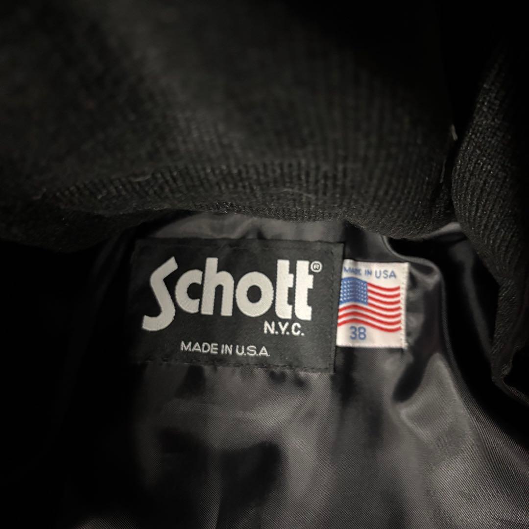 美品✨Schott USA製 シングルライダース フルボア 硬革 38