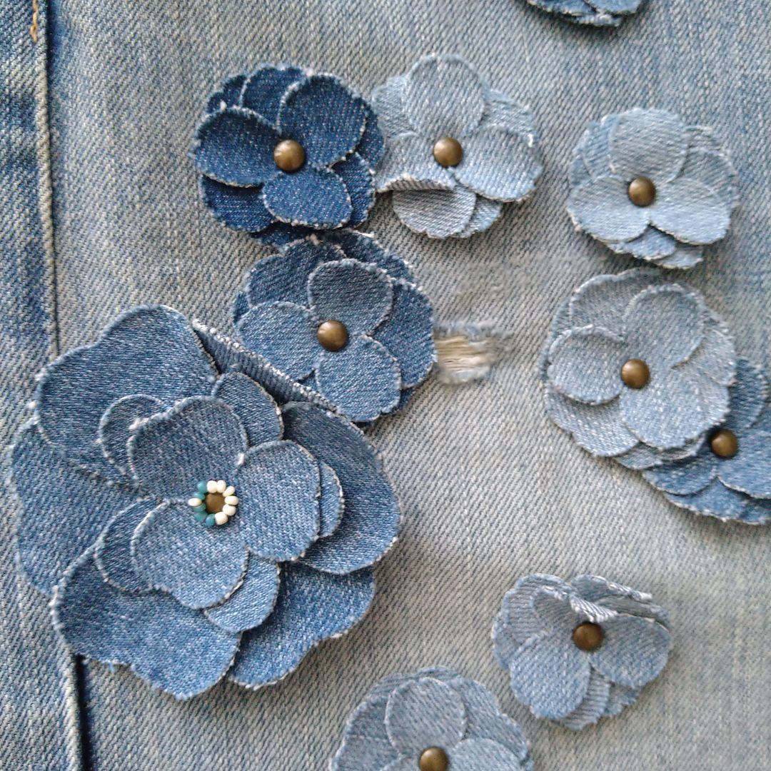 ★45R★ライ麦デニムのバチ比女　遖あっぱれ加工（フルール・清）29インチ