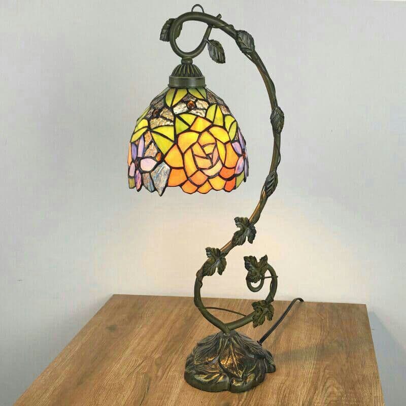 ティファニースタイルテーブルランプ電気スタンドガラスランプ\r シャンデリア菊4