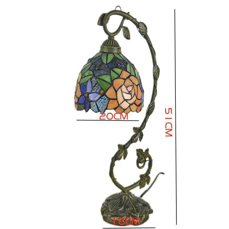 ティファニースタイルテーブルランプ電気スタンドガラスランプ\r シャンデリア菊4