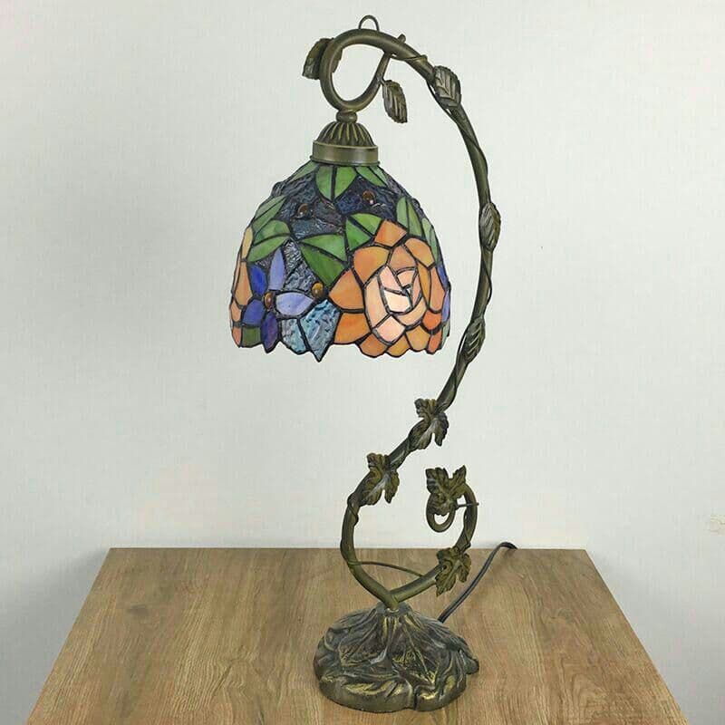 ティファニースタイルテーブルランプ電気スタンドガラスランプ\r シャンデリア菊4