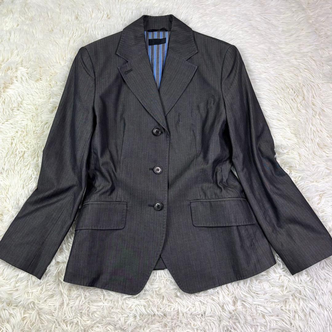 ポールスミスブラック スーツ 3点セット グレー ストライプ