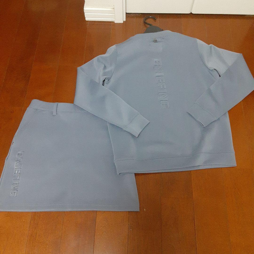 JiJi　BRIEFING 3Dロゴトレーナースカートセット ブルーグレー