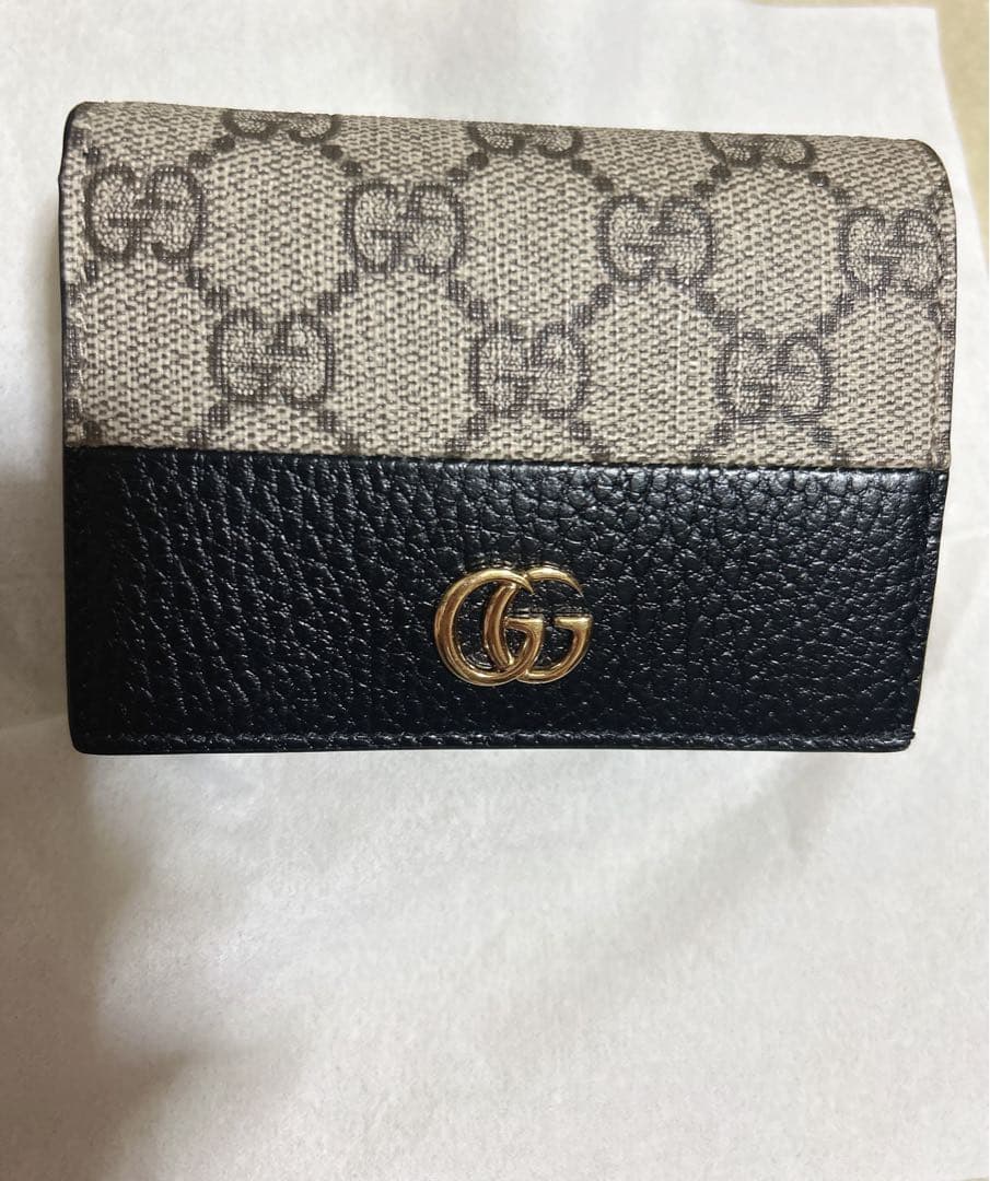 GUCCI ダブルG バイカラー カードケース ウォレット 財布 2つ折り