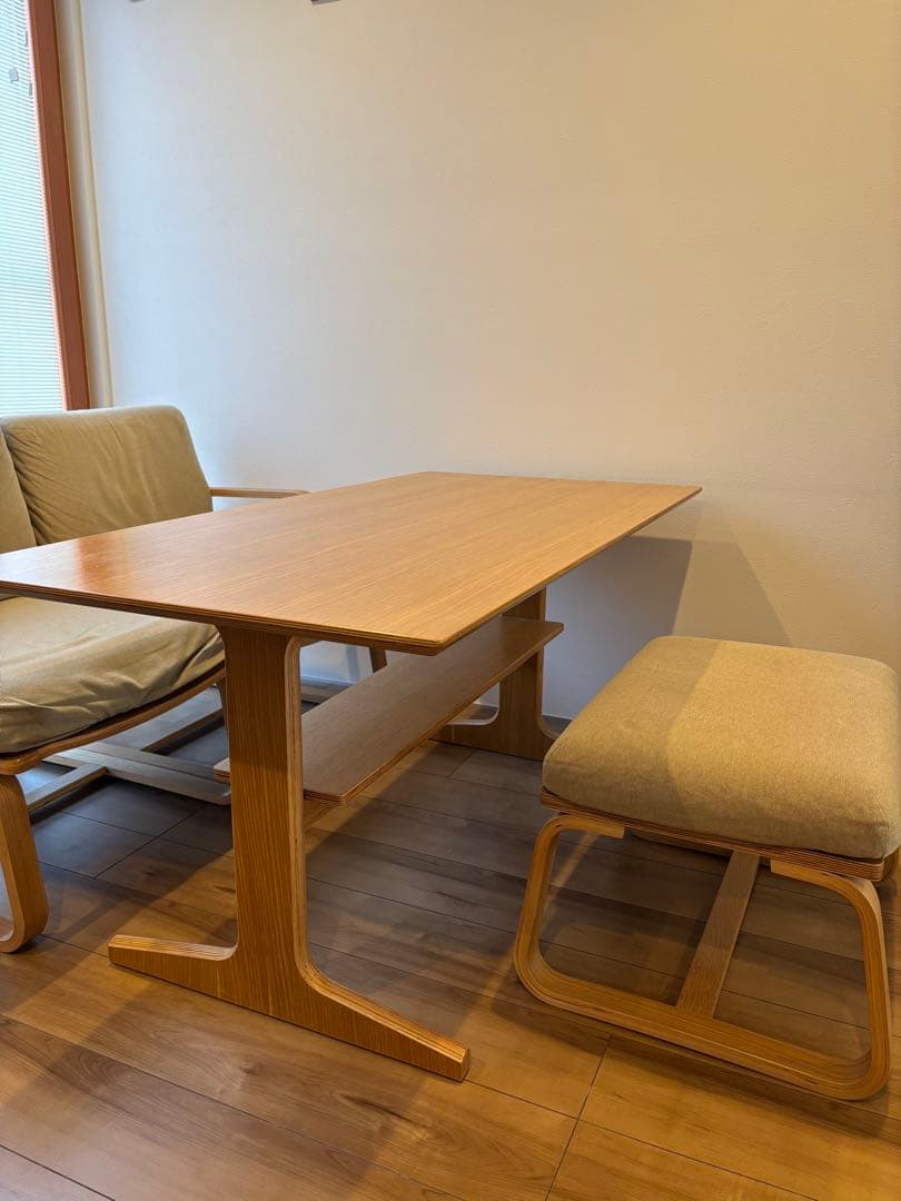 無印　リビングでもダイニングでも　テーブルセット 直接引き取り限定