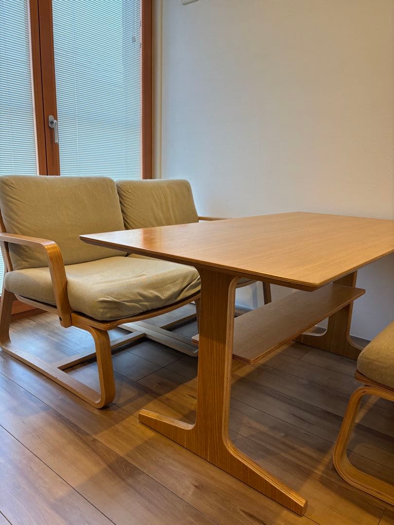 無印　リビングでもダイニングでも　テーブルセット 直接引き取り限定