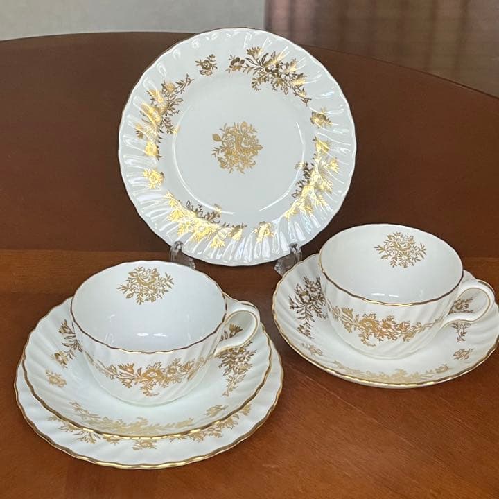 【レア美品】ミントン★ゴールドフラワー★トリオ　ペア