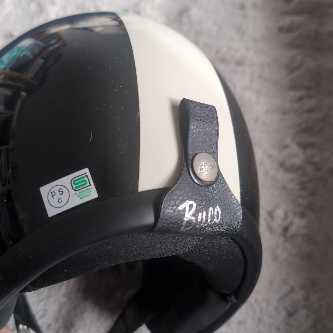 Buco ジェットヘルメット ブラック/ホワイト 59-61cm