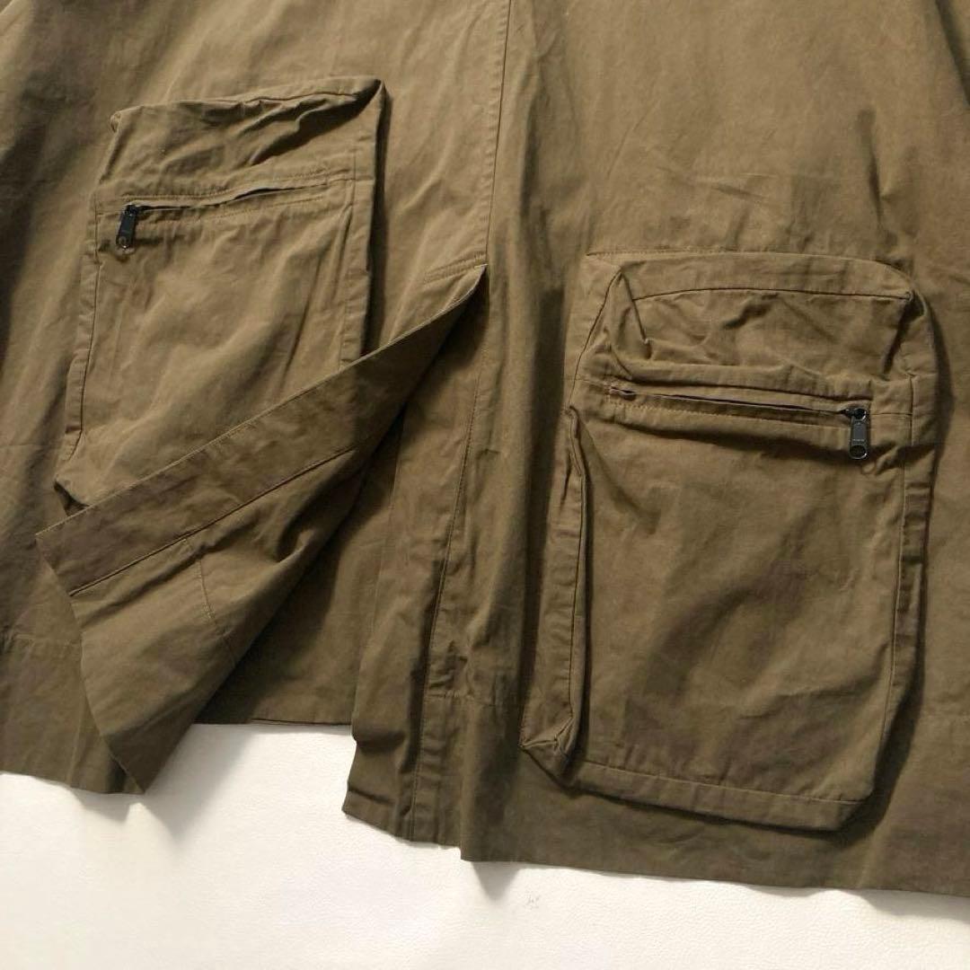 【美品】萌 モユル　2024年 変形コート アシンメトリー モモンガ カーキ