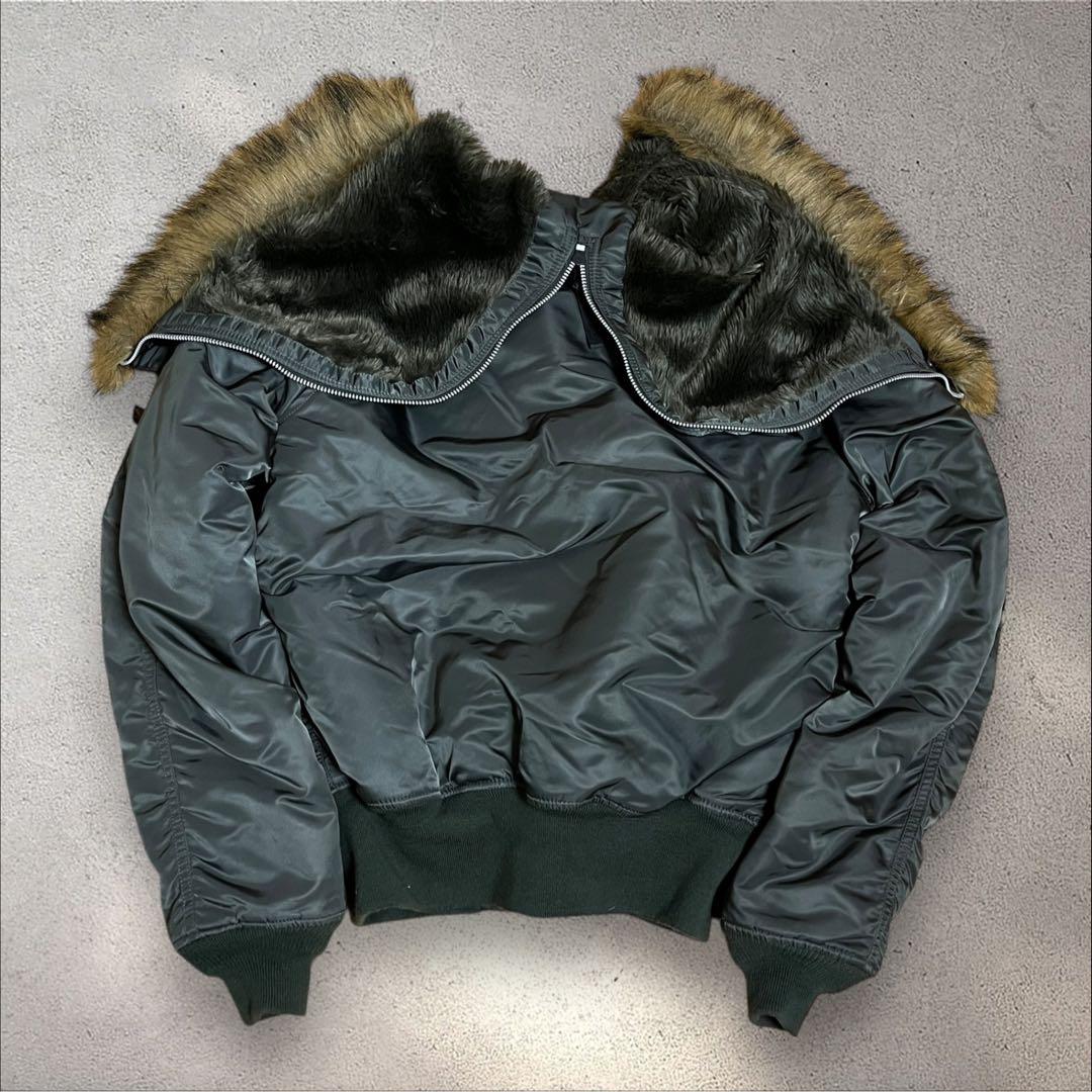 アルファインダストリーズ N-2B 現行　フライトジャケット　短丈　ファー