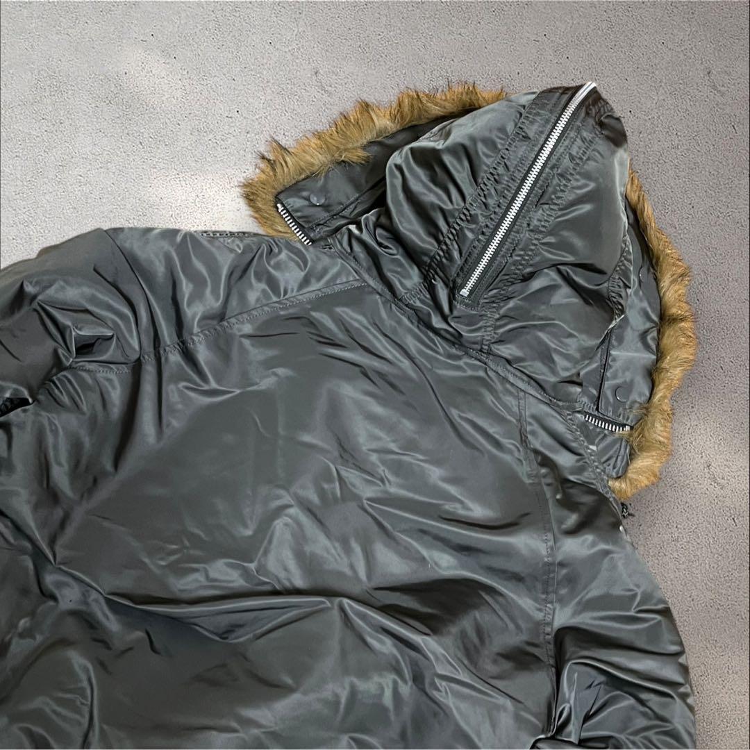 アルファインダストリーズ N-2B 現行　フライトジャケット　短丈　ファー