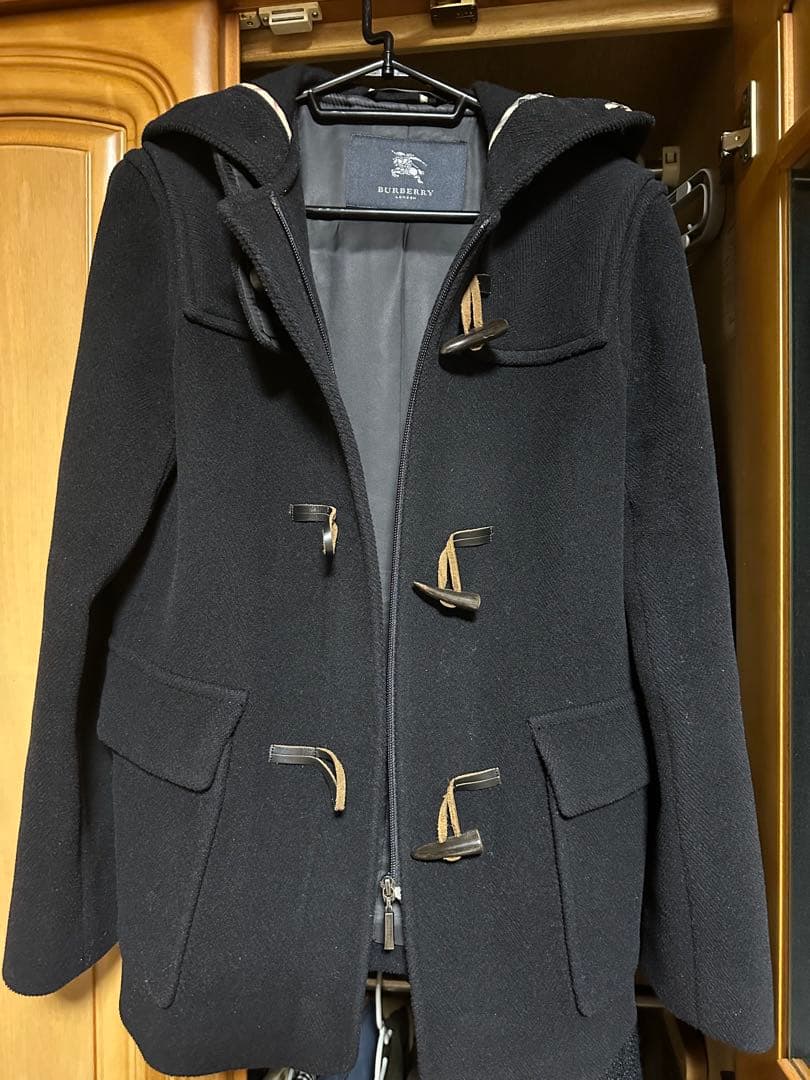 BURBERRY ブラック ダッフルコート 40 ショート