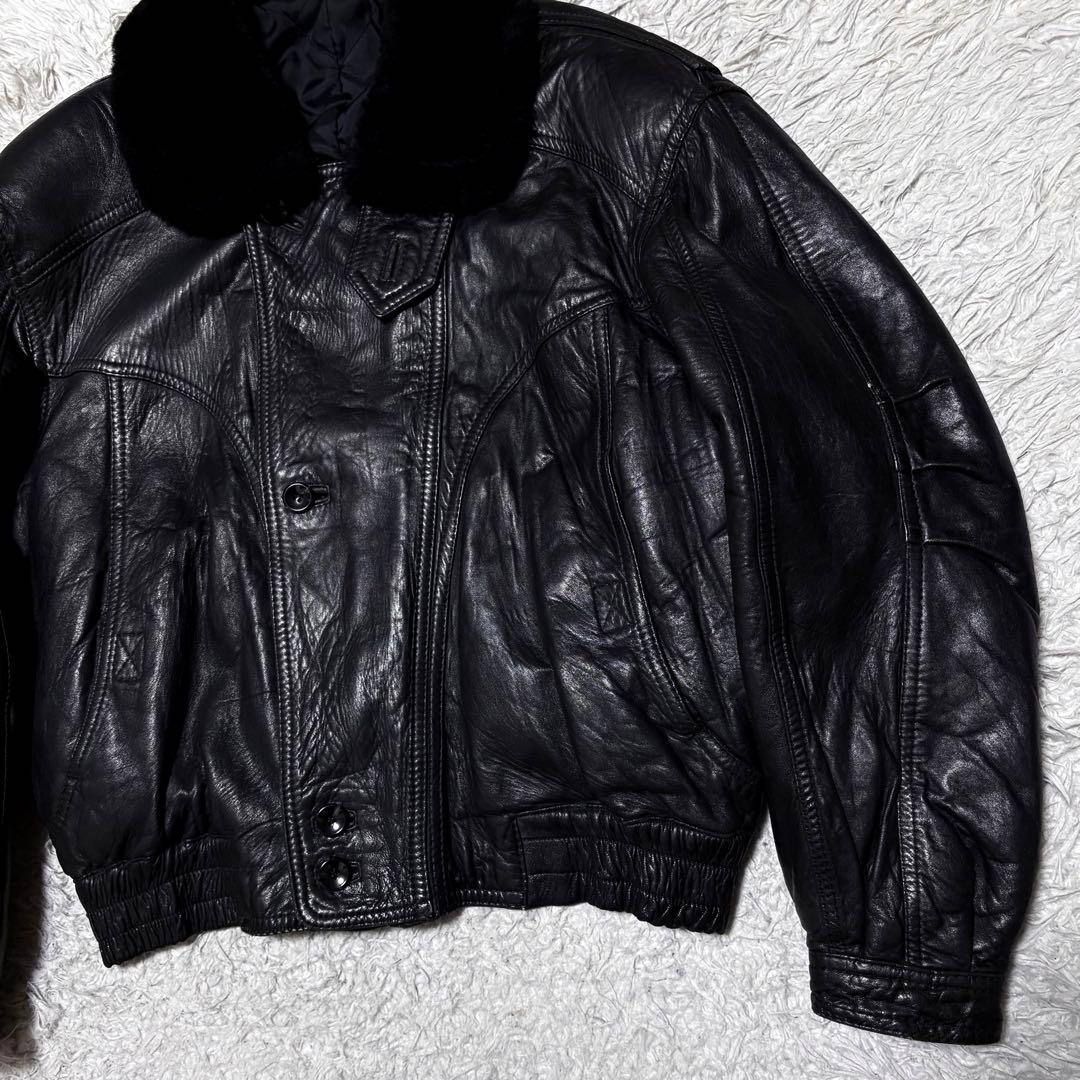 ジャケット・アウター 00s vintage g1 flight jacket black y2k