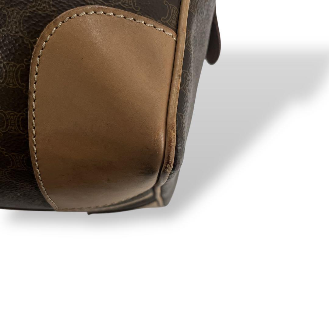 オールド　セリーヌ　マカダム柄　ボストンバッグ　トリオンフ　南京錠　旅行バッグ