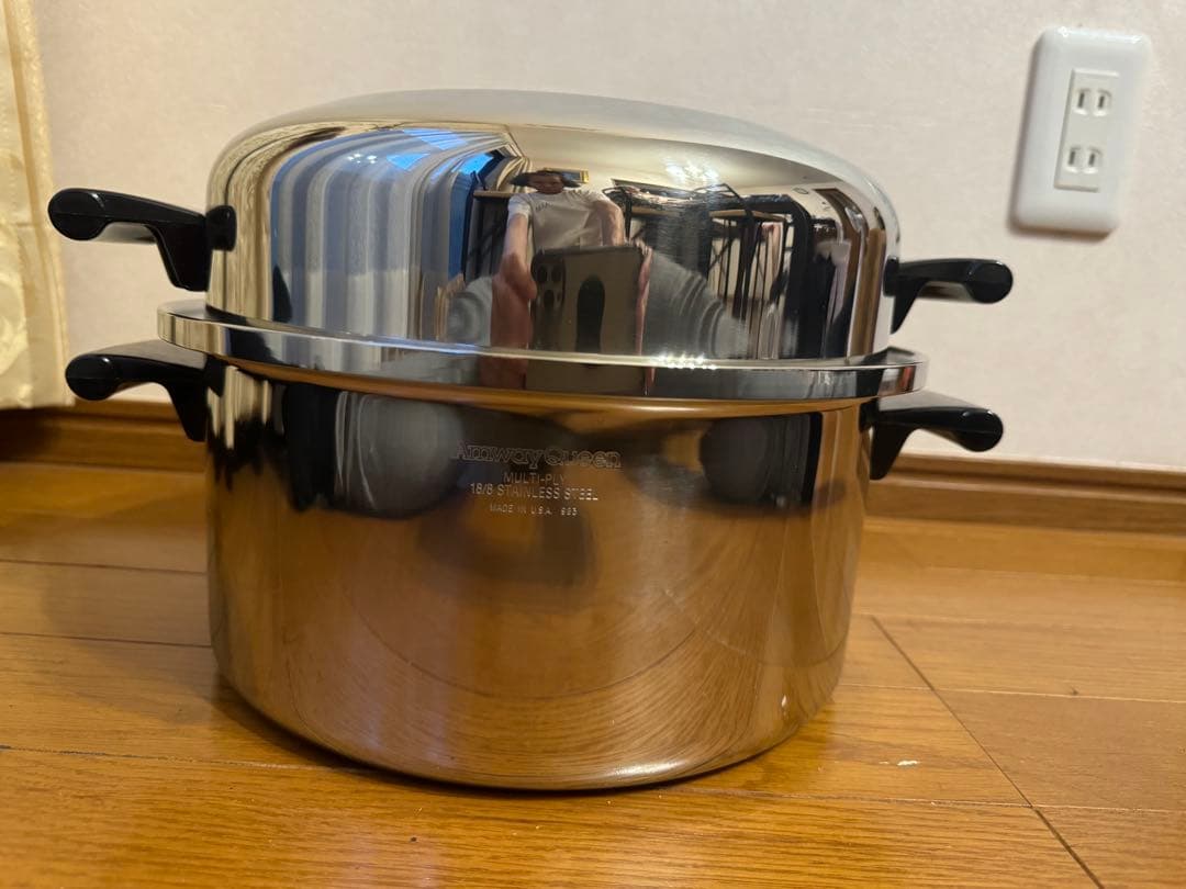 【未使用】 美品　6Lシチューパン　Amway 両手鍋　おまけレシピ