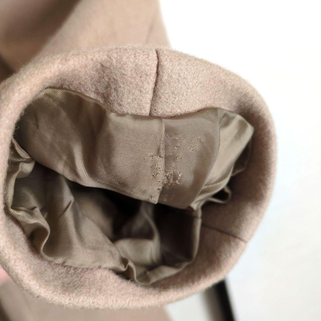 AMERI アメリ リトルフレアロングコート ベージュ M ウール100%