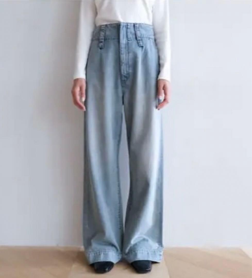 ハイウエストLOOSEデニムトラウザー　美品！