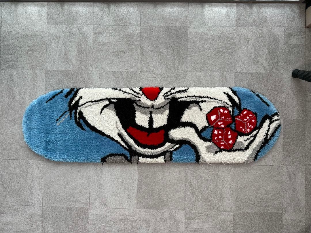 バーニー　スケボー　ラグ　タフティング　ウォールアート