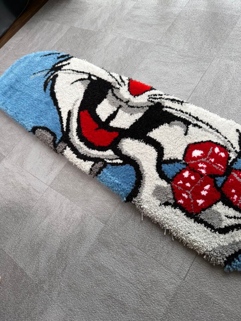 バーニー　スケボー　ラグ　タフティング　ウォールアート