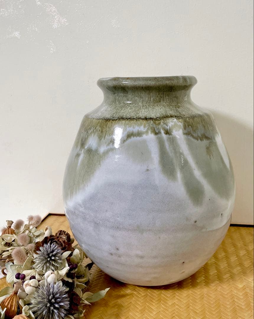 丹波焼　丹彩窯　壺　フラワーベース　陶器