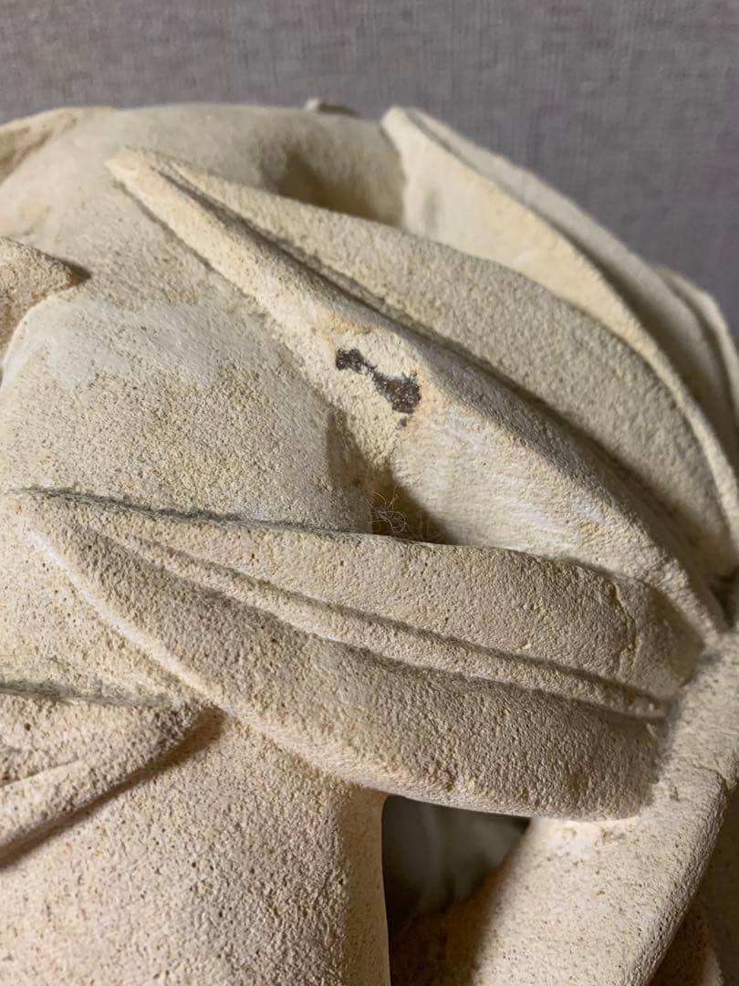 石彫刻　装飾台座　パラスストーン　アジアン　バリ風　オブジェ　パラス石