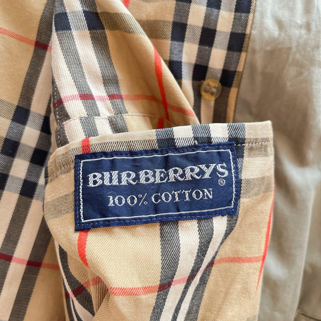 ヴィンテージ　バーバリー　トレンチコート　カーキ　ノバチェック　ベルト