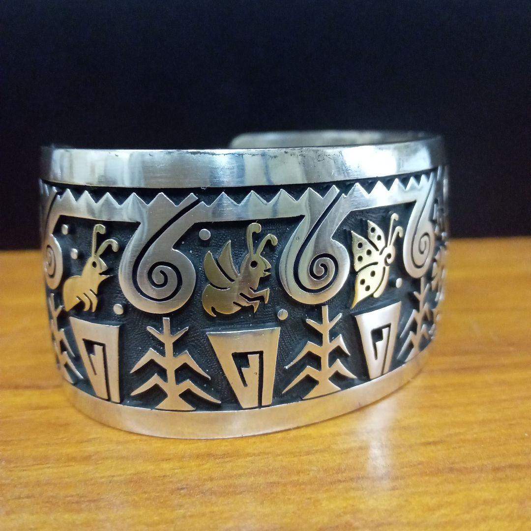 ホピ族　バングル　Gary ＆Elise Yoyoki 14K