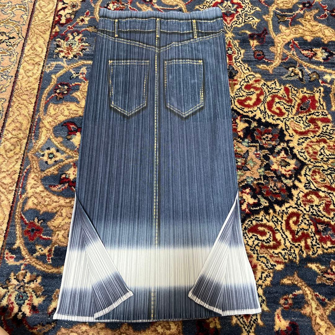 PLEATS PLEASE ISSEY MIYAKE デニム柄パンツ