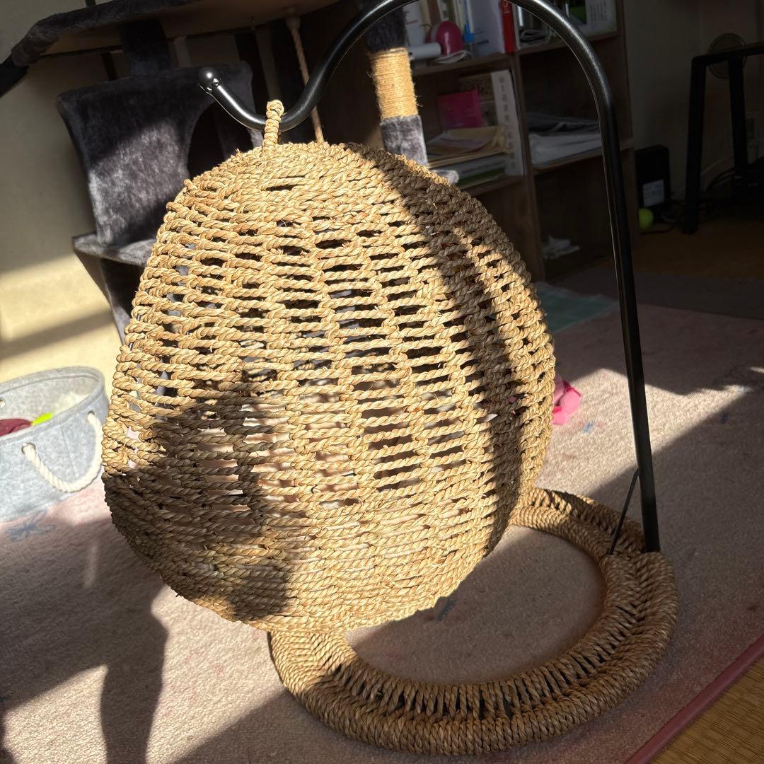 ラタン風キャットベッド ハンモック型