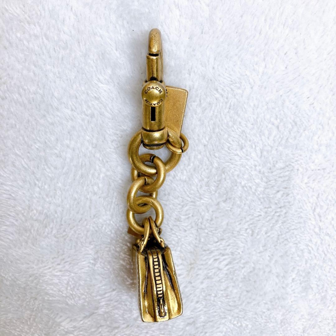 ✨美品✨COACH キーホルダー バッグチャーム バッグモチーフ ゴールド ロゴ