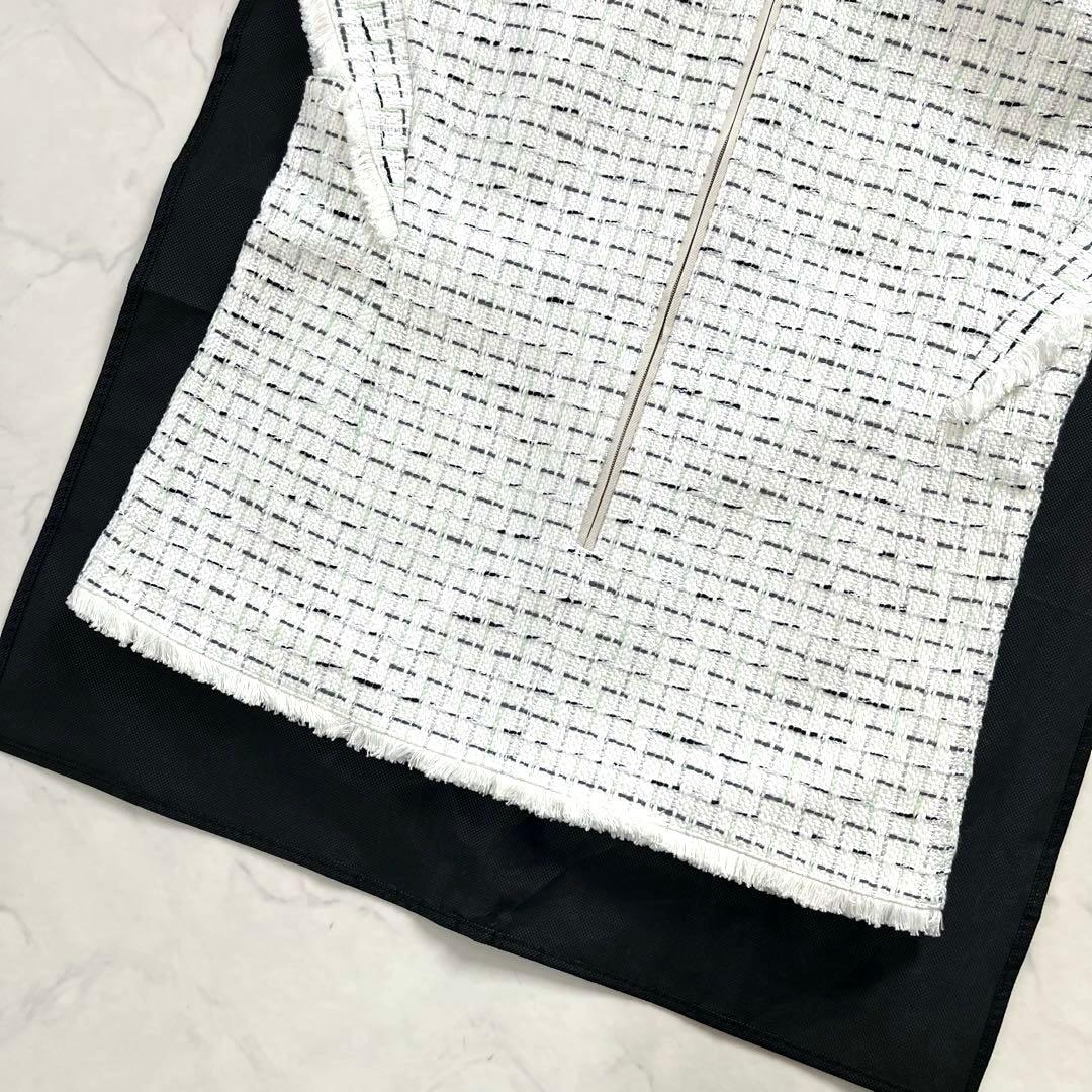 極美品☆Drawer ドゥロワー　ツイードフリンジブラウス　38