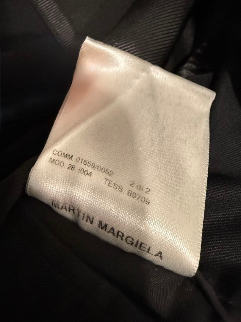 本人期　Margiela 05AW ステンカラーコート 48 ブラック
