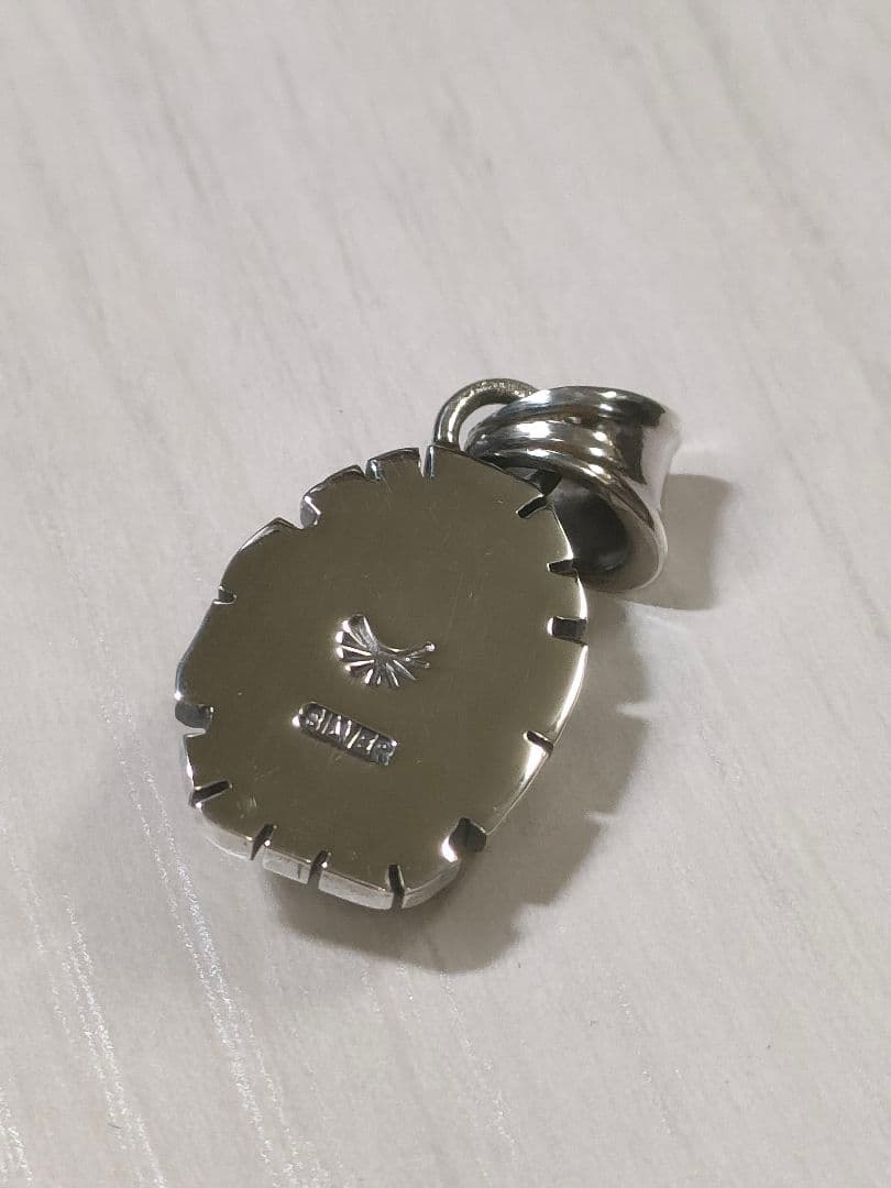 アリゾナモレンシ鉱山ターコイズシルバー925製ナバホスタイルペンダント