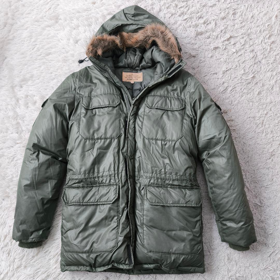 【高級◎ 極暖】アヴィレックス ダウンジャケット N-3B ファー L