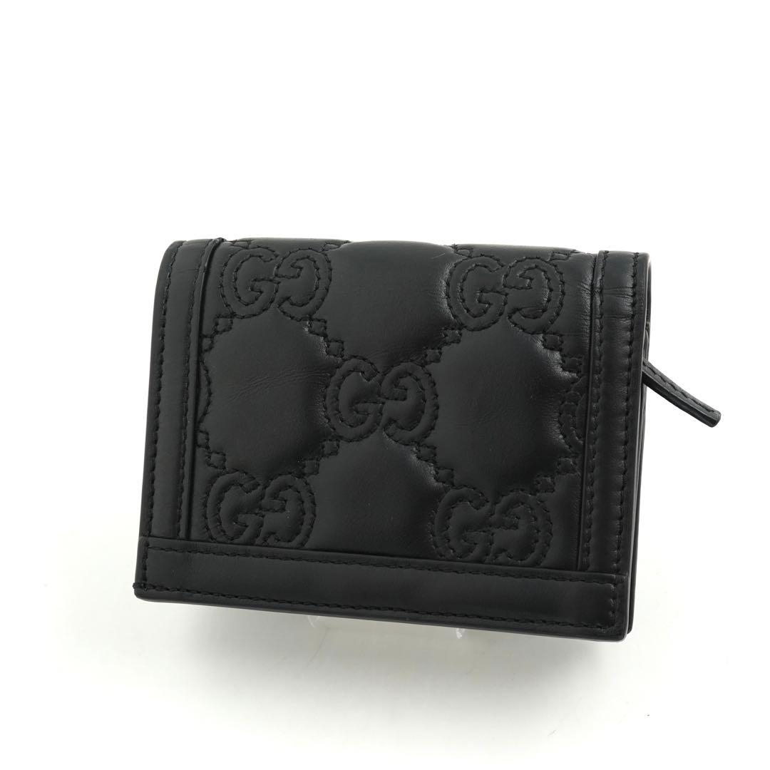 ✨新品未使用・箱付✨　GUCCI ミニ財布　マーモント　GGマトラッセ　二つ折り